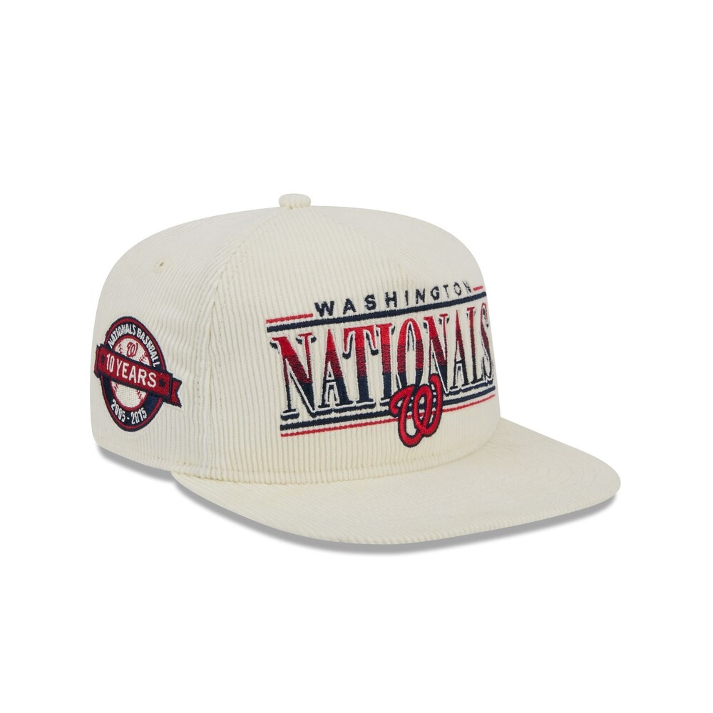New Era Washington Nationals Throwback Corduroy Golfer Hat - One Size